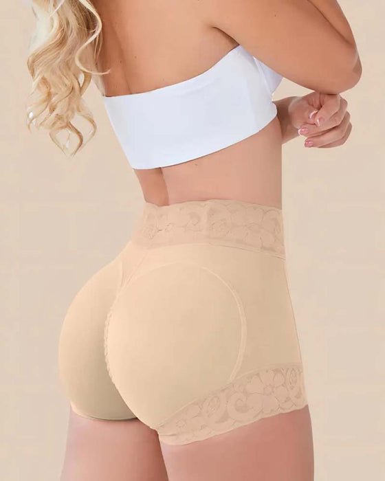 Kvinnors Shorts Spets Hög Midja Shapewear