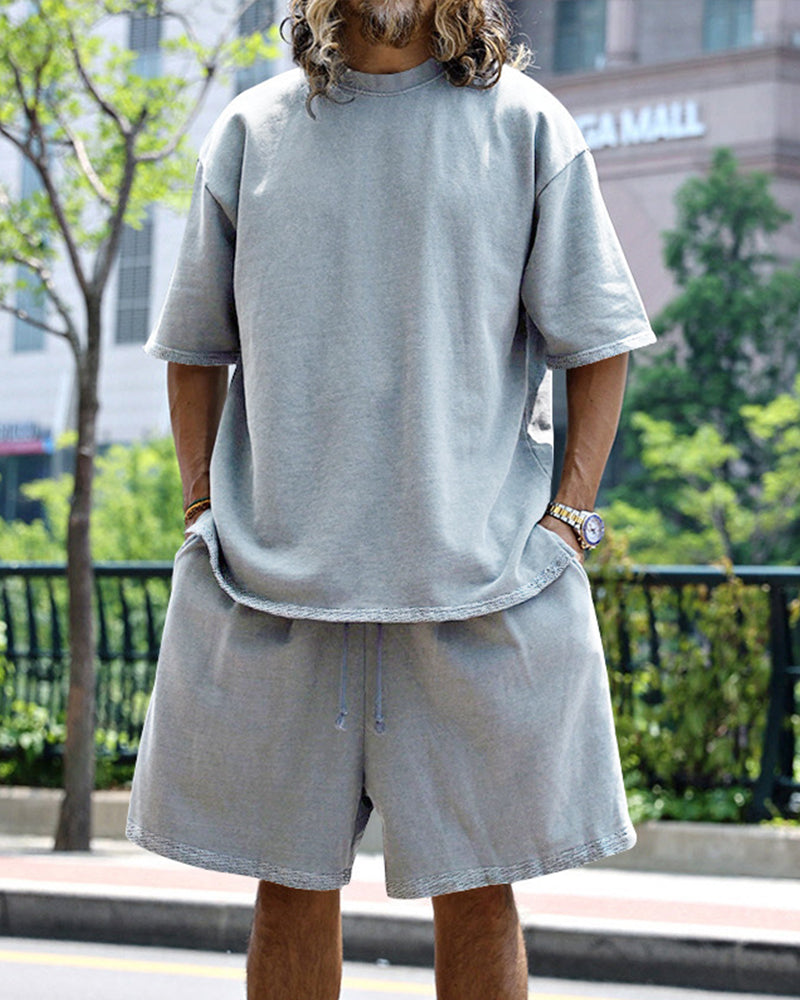 Casual Enfärgade Ärmlösa Sportset