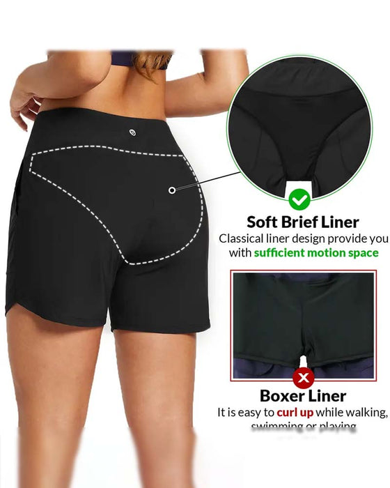Shorts Hög Midja Split Sportig Casual