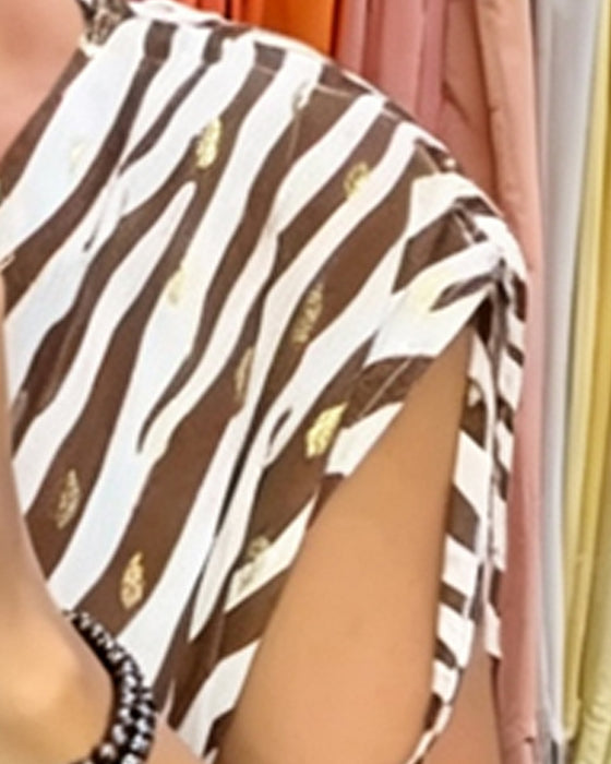 Klädning Knytning Ärmlös Zebra