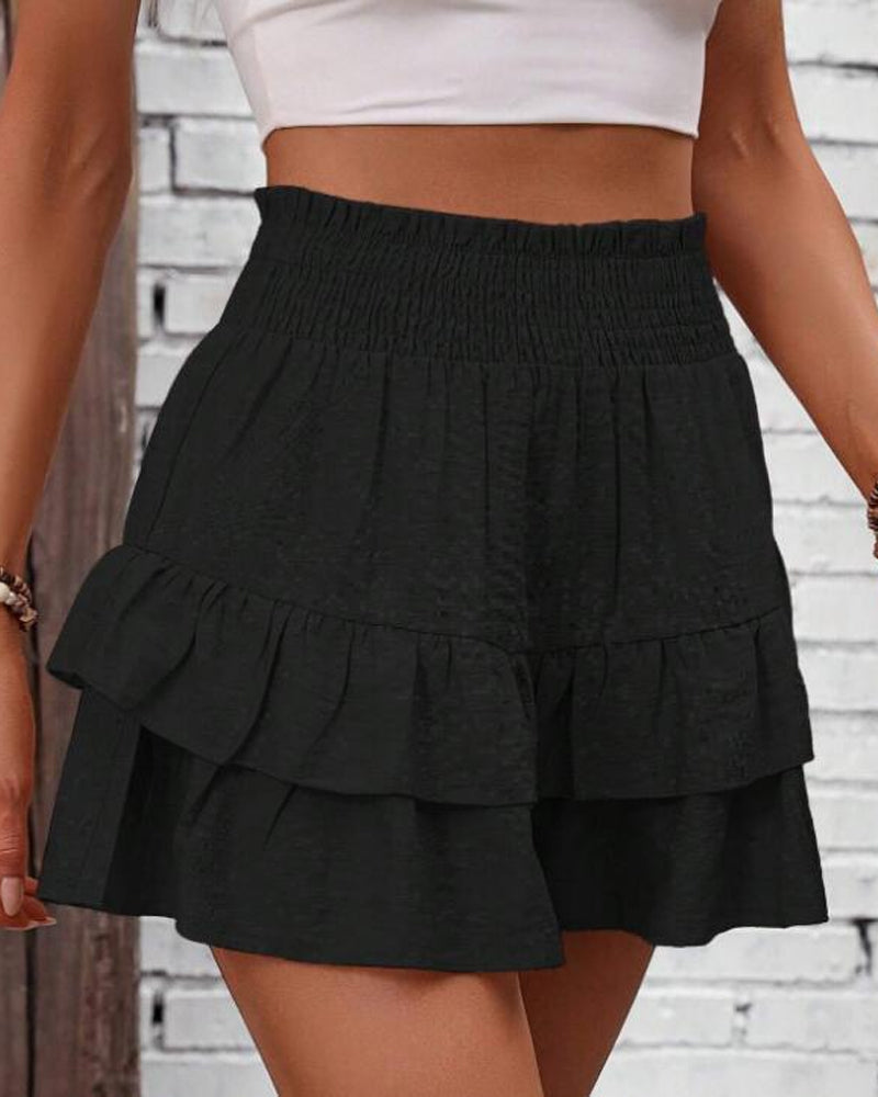 Skorts korta vida casual flödiga