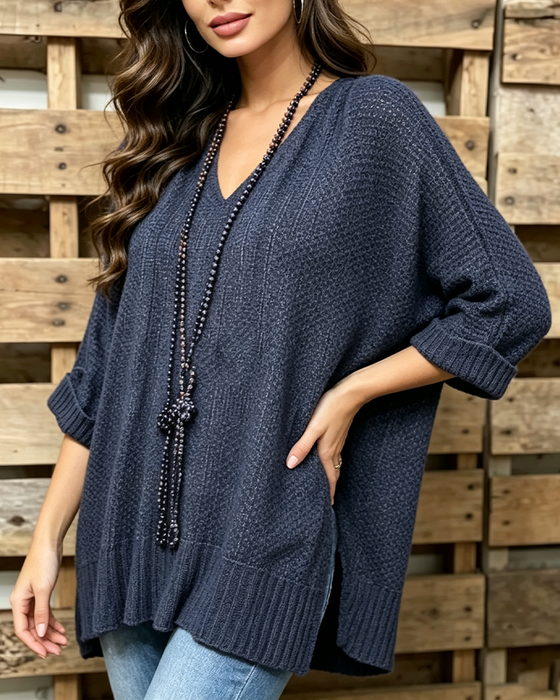 Pullover Hålig Oversized Lat
