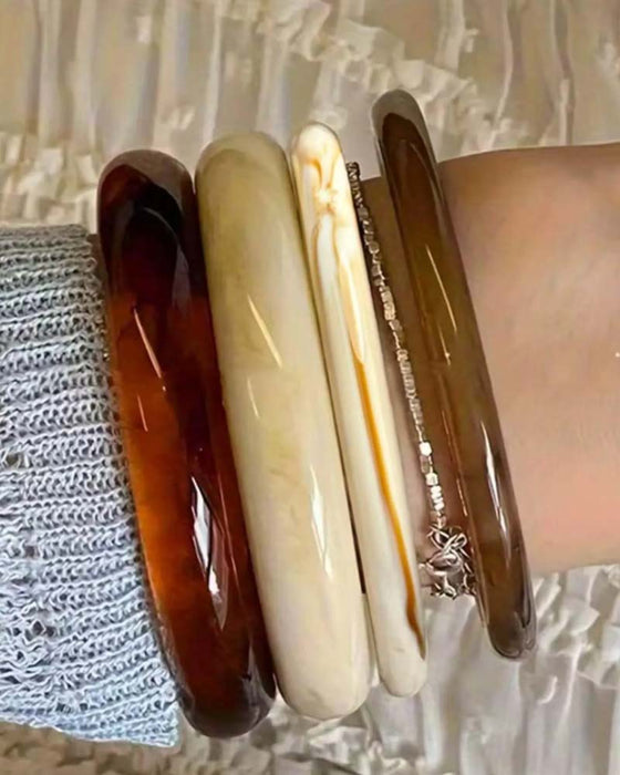 Vintage Harts Amber Akryl Armband Set