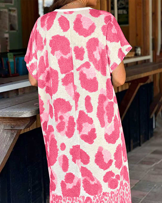 Klänning Löss Leopard Tryck
