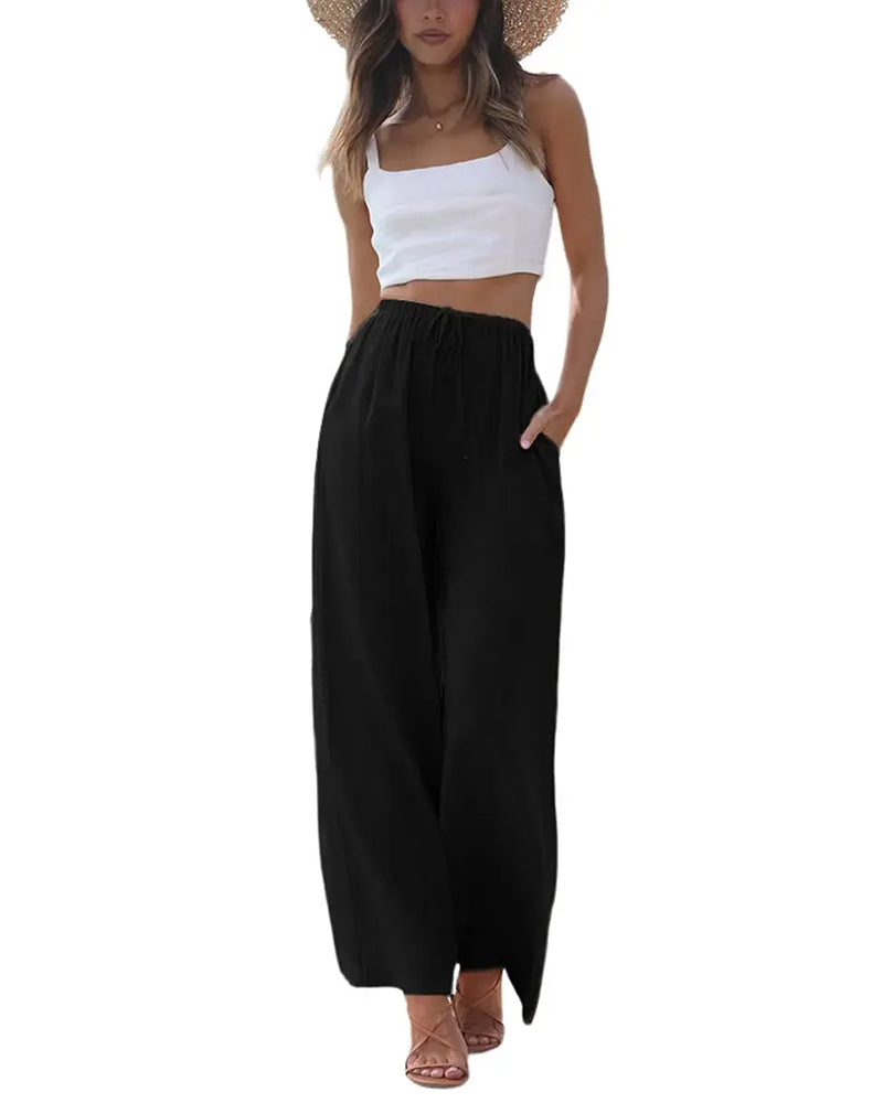 Byxor Loose Fit Casual Dragsko Vida
