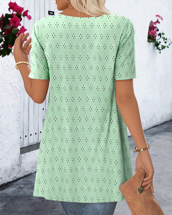 Blus Falsk Tvådelad Tryckt