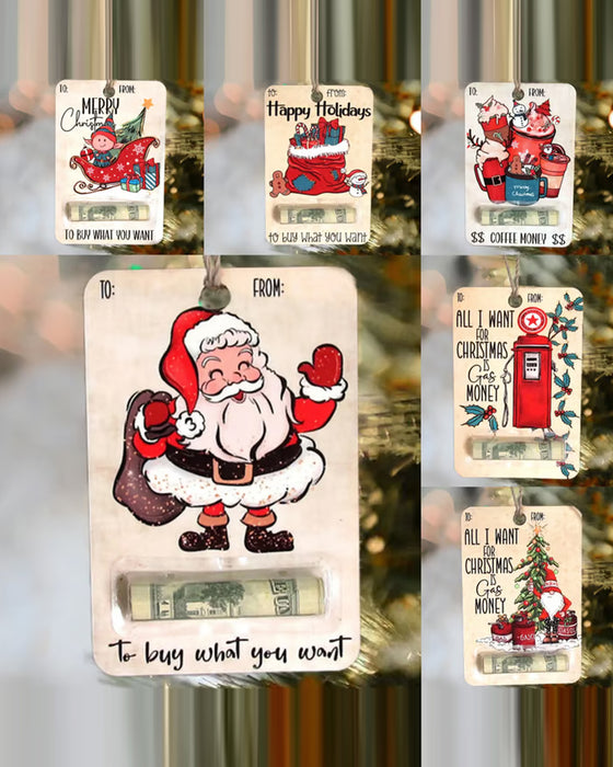 🎅💸 Handgjorda Trä Pengahållare Present