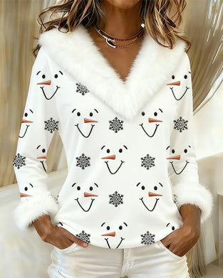 Topp Moderiktig Tryckt Pälskrage