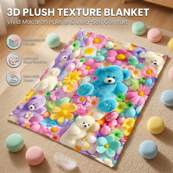 Filter Söt Plysch 3D Pläd