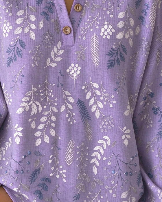 Sweatshirt Vaffel Henry Krage Blommönster