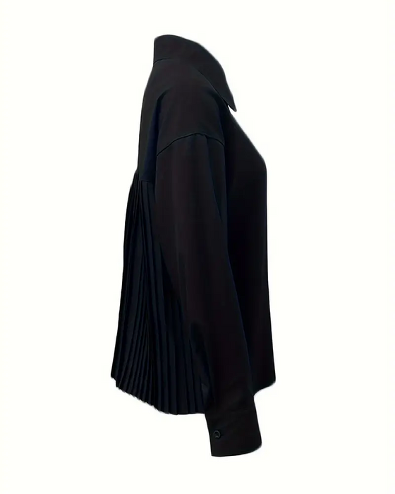 Blus Stilren Enfärgad Plisserad