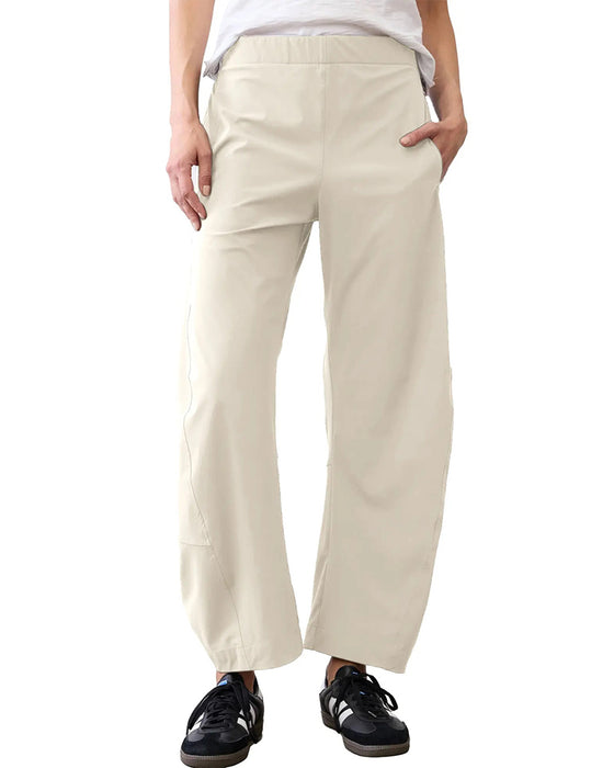 Pants Solid Färg Hängande Ficka Kapade