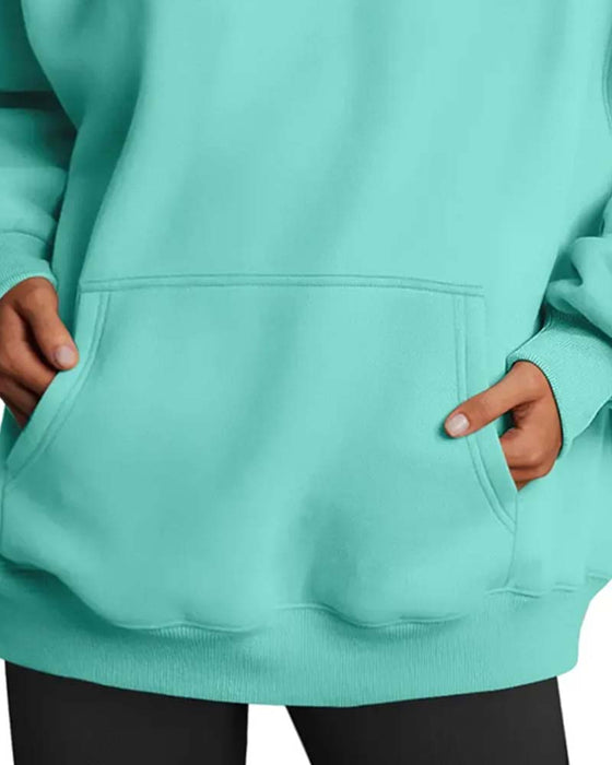 Hoodie Solid Färg Lång Ärm Casual