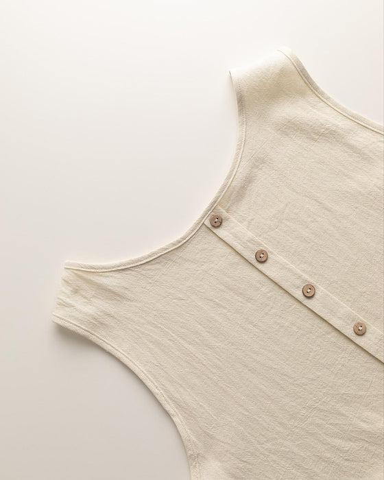 Set Ärmlös Rund Hals Ruffle Bred Ben