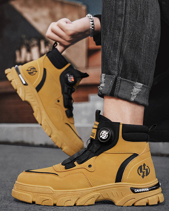 Skor Herrars Utomhus Svängbar Spänne Arbete 🔄👞 – Vattentåliga 💦, Halkskydds 🚶‍♂️, Bekväma , Andningsbara 🌬️