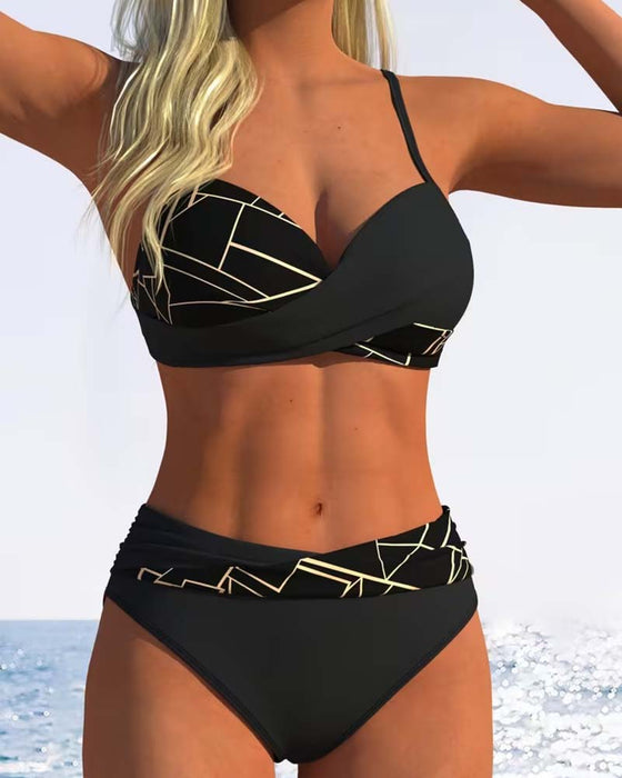 Bikini Spagettiband Kors Tryckt