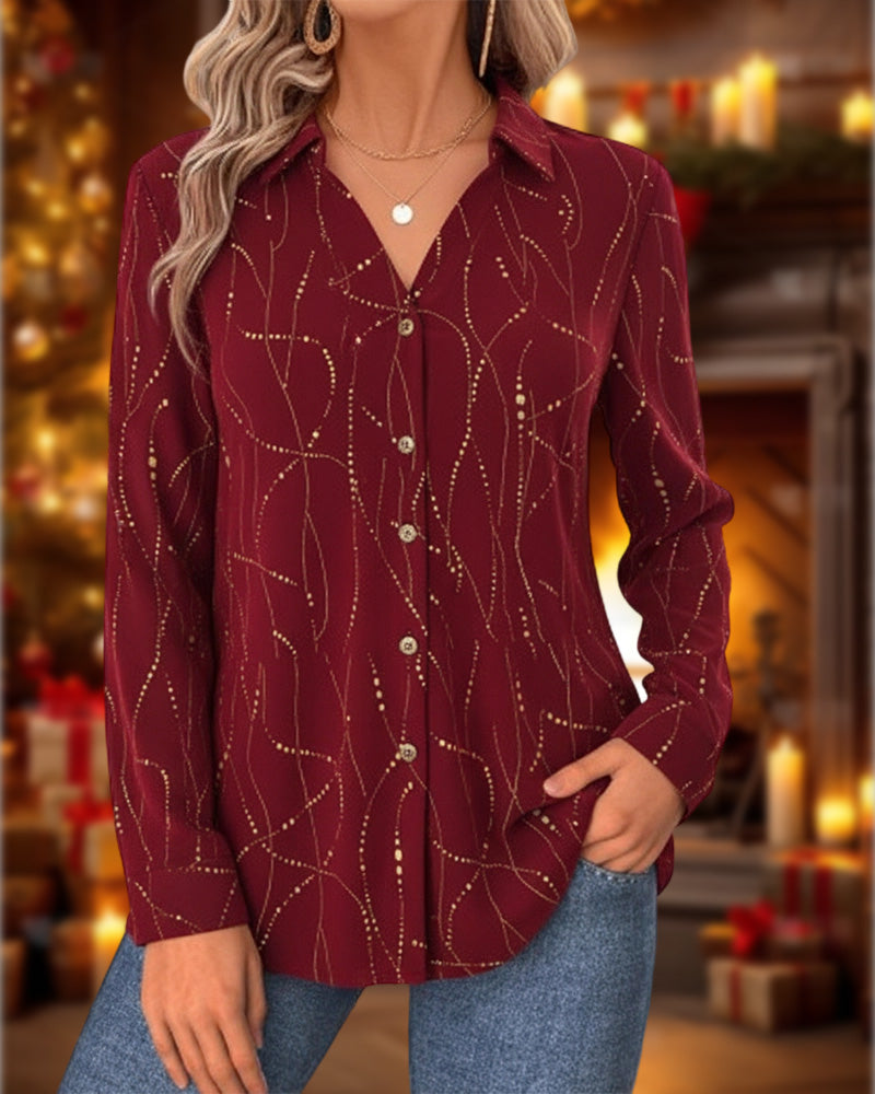 Top Med Sömnad-Punkt Detalj, Lös Passform