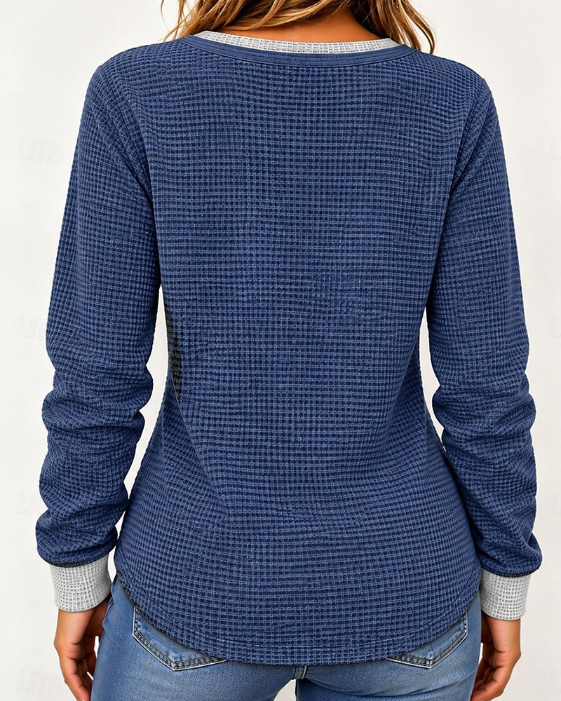 Topp Stilig Henley Lång Ärm
