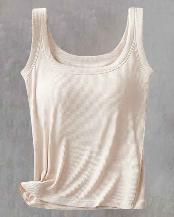 Linne I Enfärgat Med Inbyggd Bh