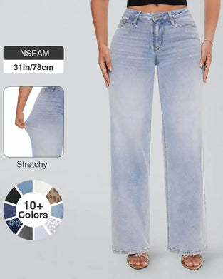 Jeans Hög Midja Vida Ben