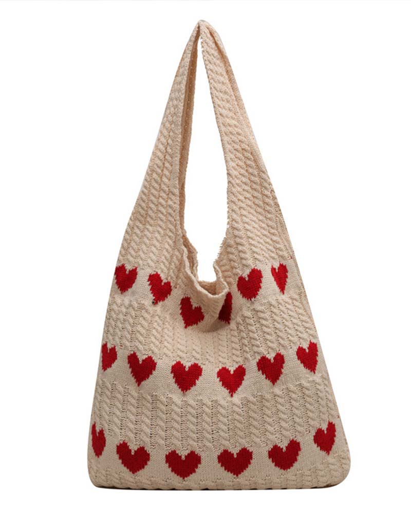 Väska Ull Stickad Armhåla