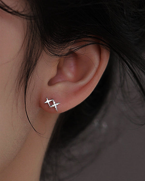 Sterling silver stjärnörhängen