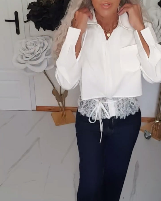 Skjorta Modern Enfärgad
