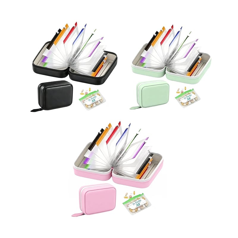 Premium vattentät PU resepillerbox-set