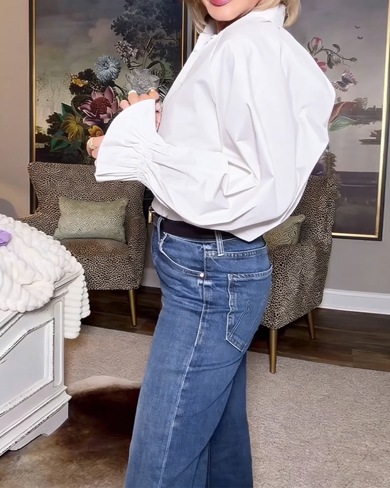 Blus Lotusärm Kontor