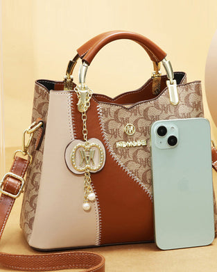 Handväska Retro Stiligt Tryckt