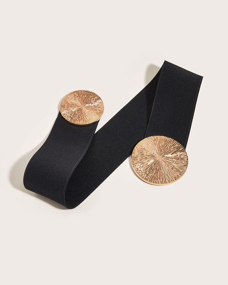 Dammars Vintage Elastiska Bälte Med Gyllene Spänne