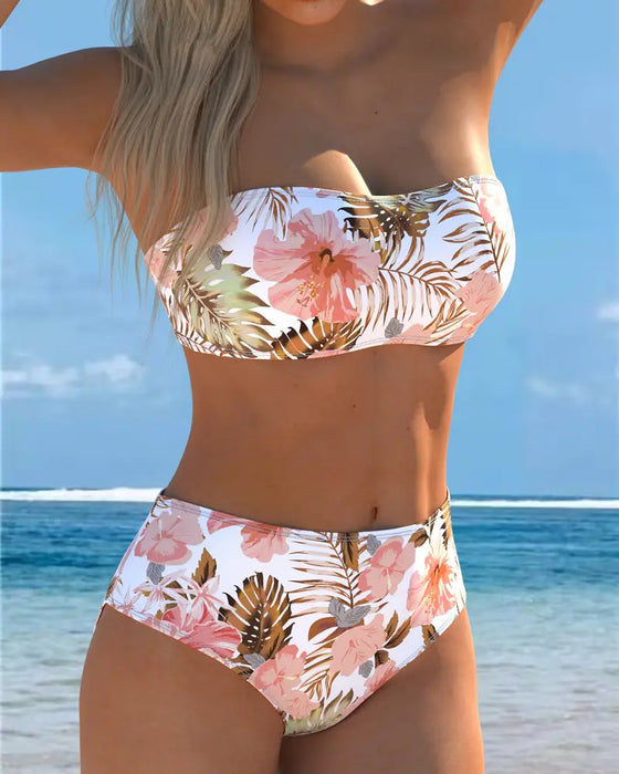Bikini Bandeau Tryckt