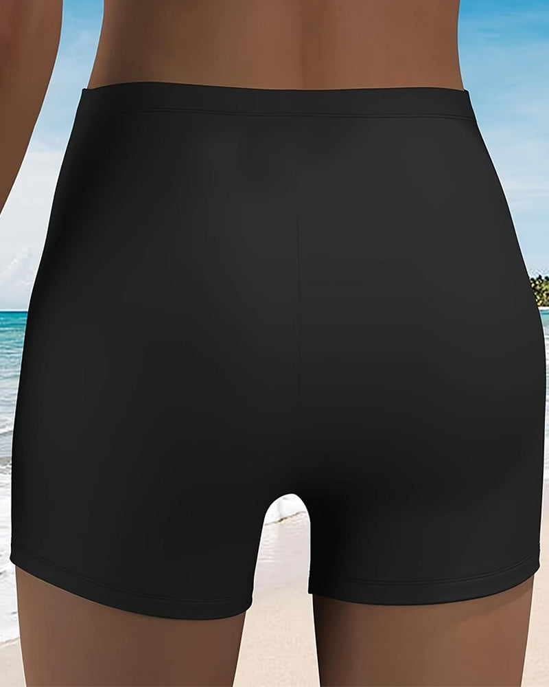 Semester Tankini Blockfärg Med Slöja