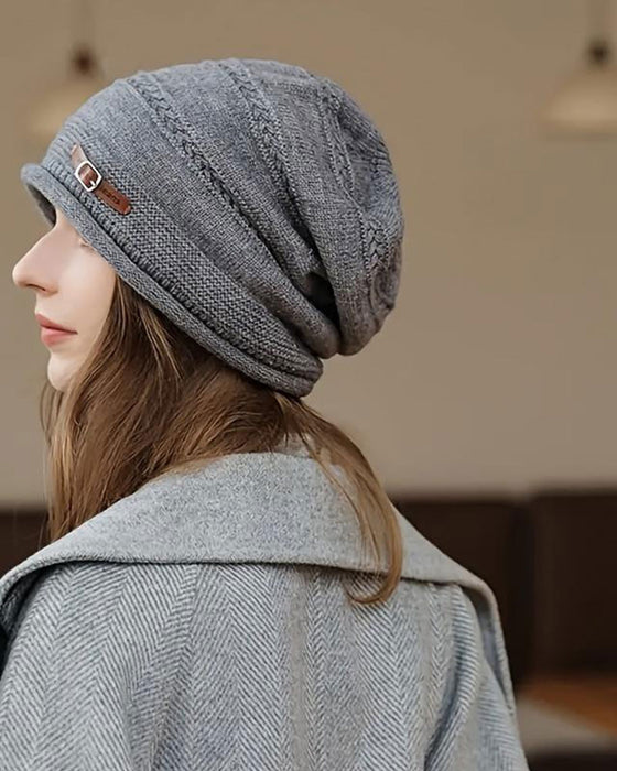Enfärgad Slouchy Mössa