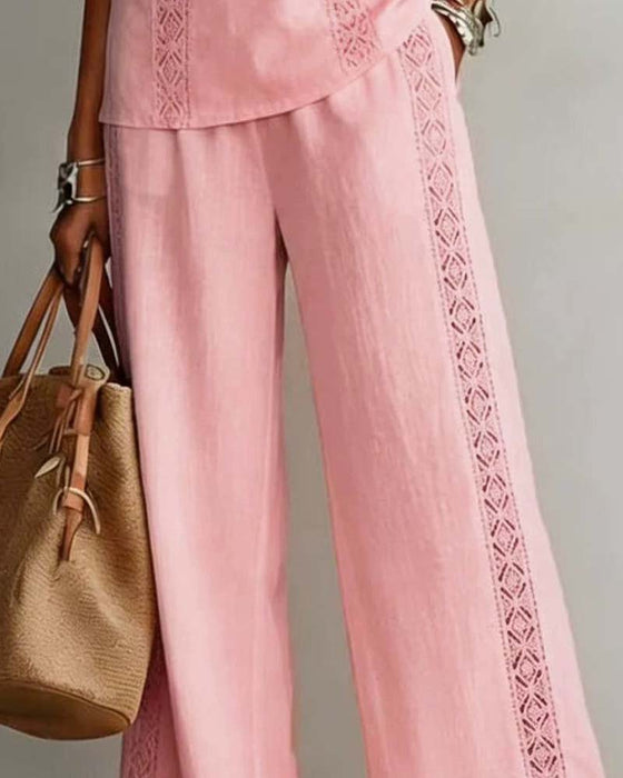 Tvådelad Set Hollow Out Halter