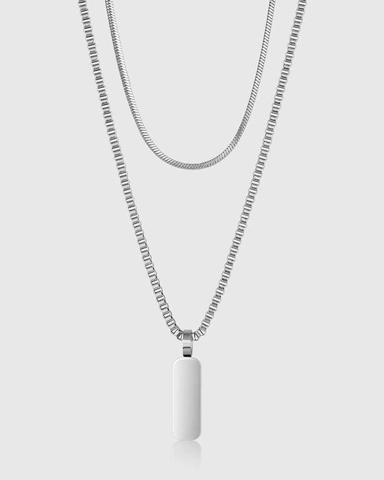 Minimal Pendant Halsband Duo