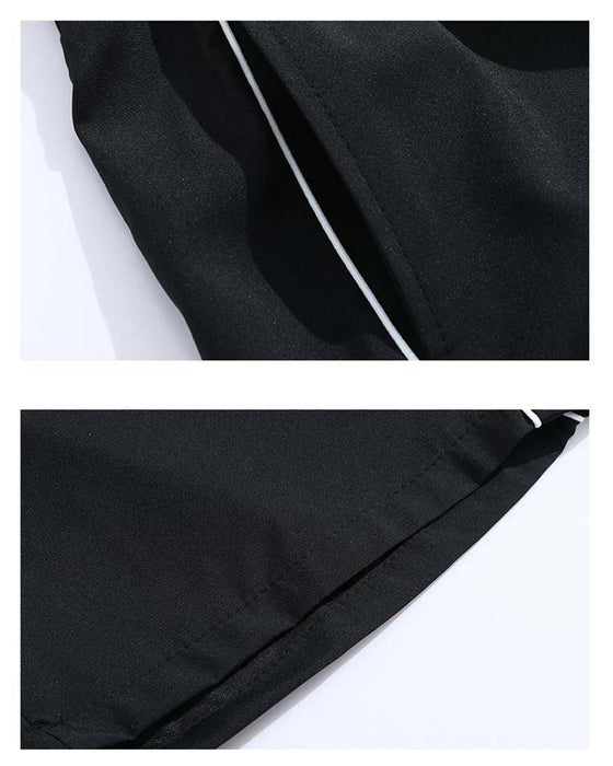 Shorts Dubbel Vit Rand Knälång Casual