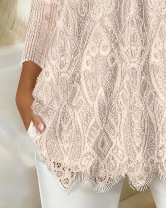 Topp Fyrkantig Halsringning Armhåla Spets