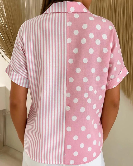 Blus Slag Prickig Rand