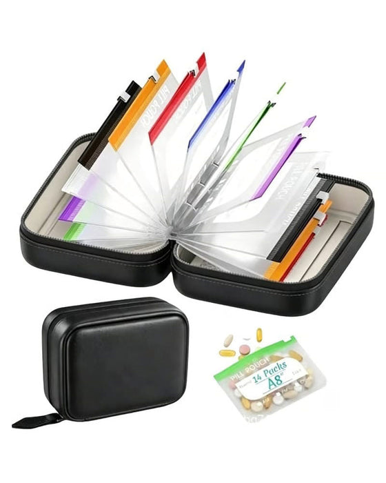 Premium vattentät PU resepillerbox-set