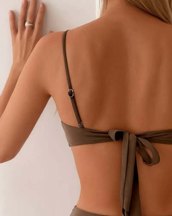 Bikini Sexig Modern Två-Delad
