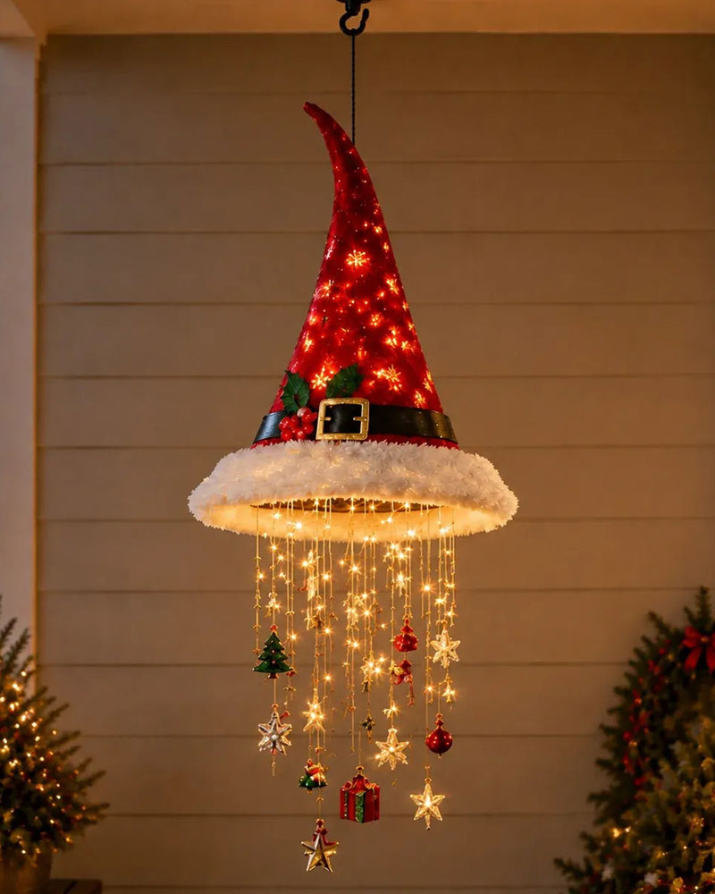 🎅 Upplyst Tomteluva Hängande Kronljus🎄
