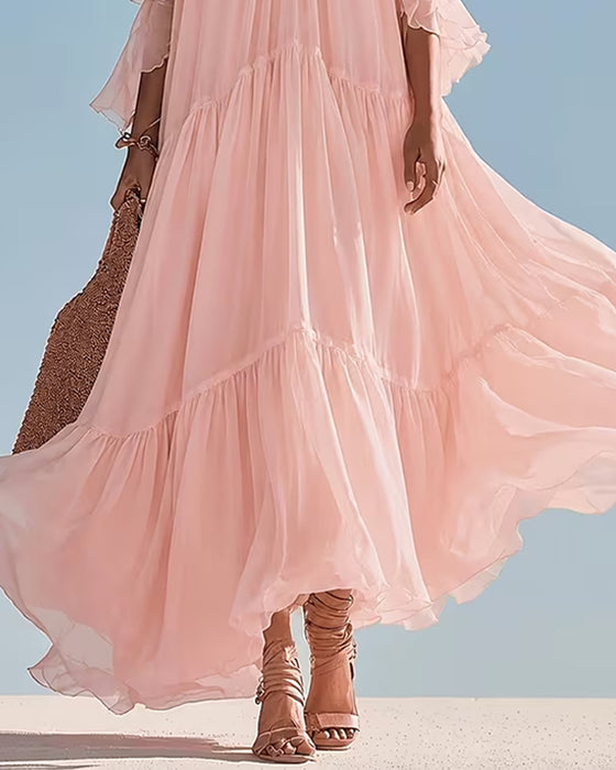 Klädning Kamisol Ruffle Casual