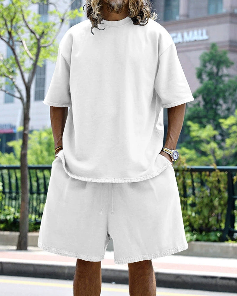 Casual Enfärgade Ärmlösa Sportset