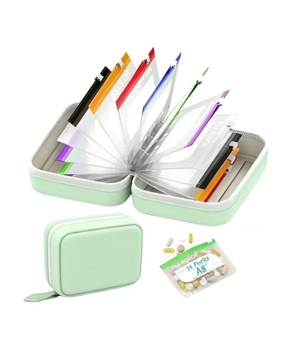 Premium vattentät PU resepillerbox-set