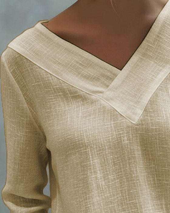 Topp Stilfull V-Ringning Axelfri