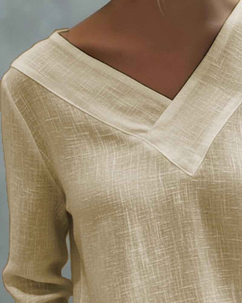 Topp Stilfull V-Ringning Axelfri