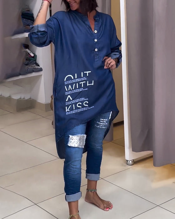 Oregelbunden knapp med bokstavstryck