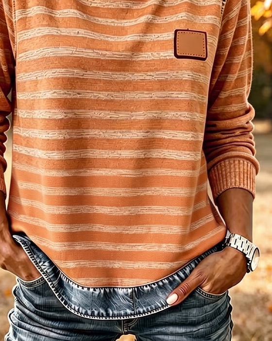 Hoodie Patchwork Rand Casual