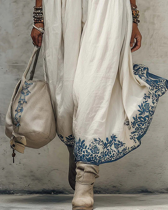 Klänning Mode Plus Storlek Tryckt